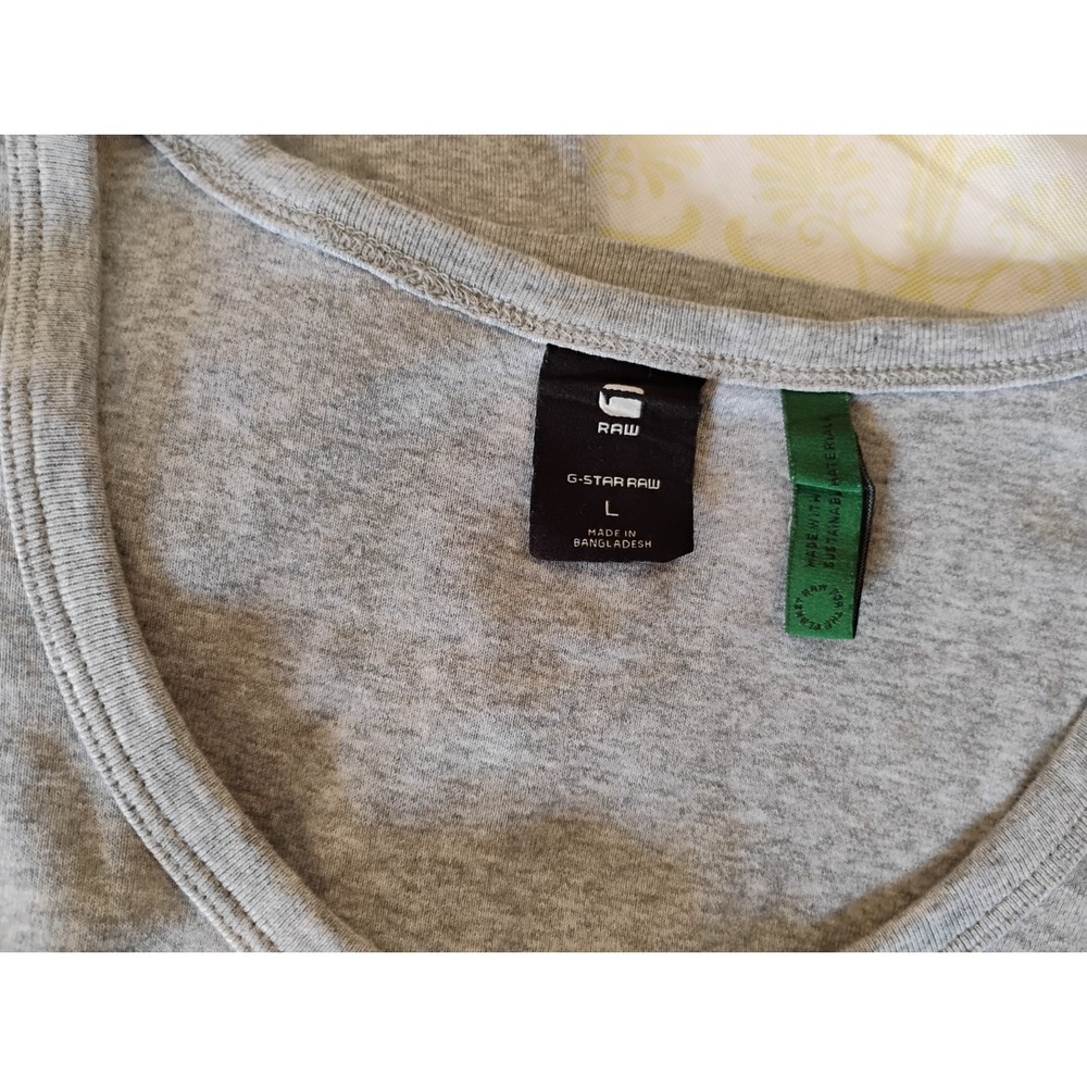 2 Gray G Star Raw Tank Tops Size Large - Picture 2 of 2